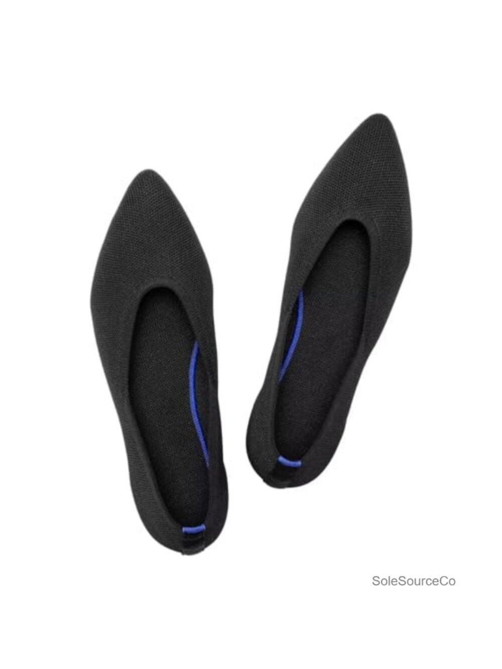 Pointed Toe Knit Ballet Flats Slip-On Comfort Dress Shoes Women